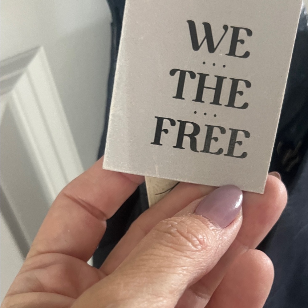 We The Free Navy Leather Backpack - Picture 2 of 8